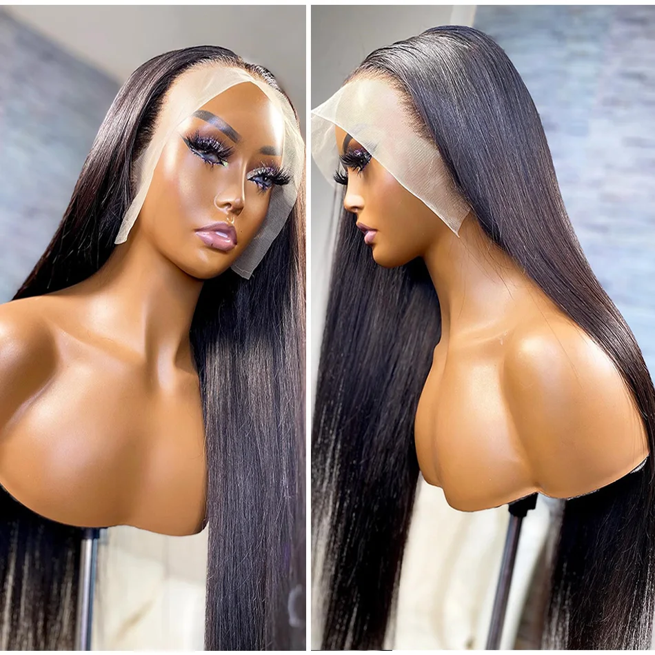 13x6 Straight Lace Front Wig Brazilian Human Hair 4X4 13X4 Transparent Lace Closure Frontal Wigs for women