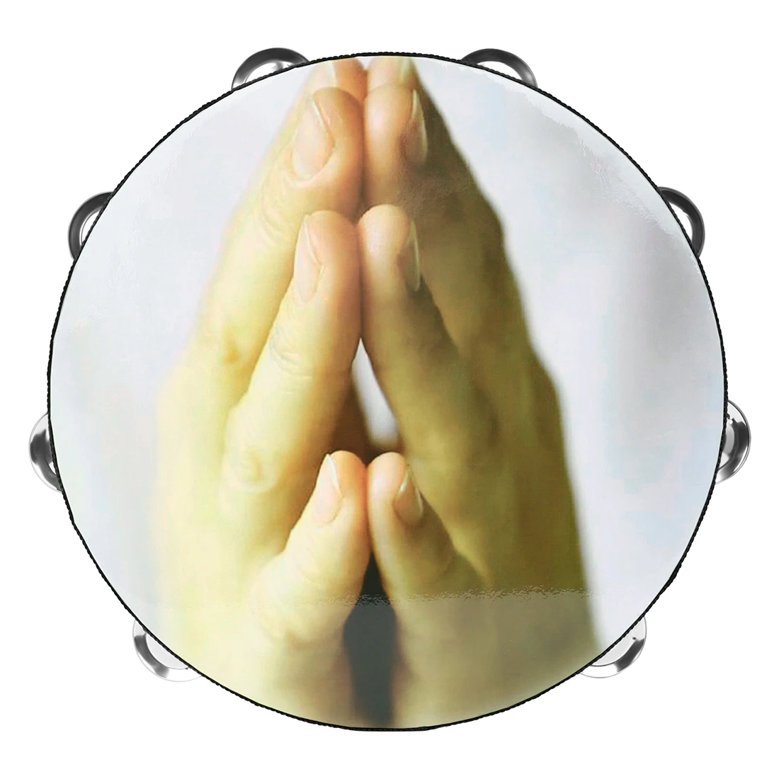 Бубен 10-дюймовый двухрядный ручной музыкальный инструмент для