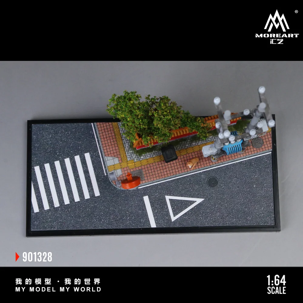 Фото Модель городской сцены More Art 1:64, красный уголок, парковка, диорама для демонстрации, коллекции и подарков №3