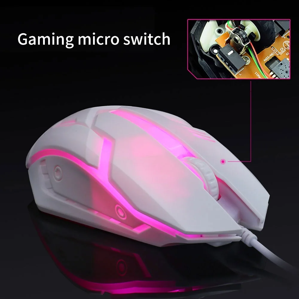 

For Ergonomic Wired Gaming Mouse With Button LED 2000 DPI USB Computer Mouse Gamer Mice S1 Silent Mause With Backlight For PC