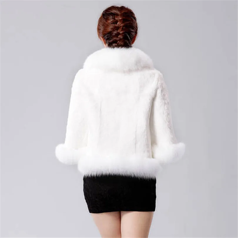 Winter Capes Ponchos Overcoat Women Faux Fur Jacket Mink Hair Collar Bolero Shawl Faux Fur Wrap Wedding Cape Fluffy Fur Coats