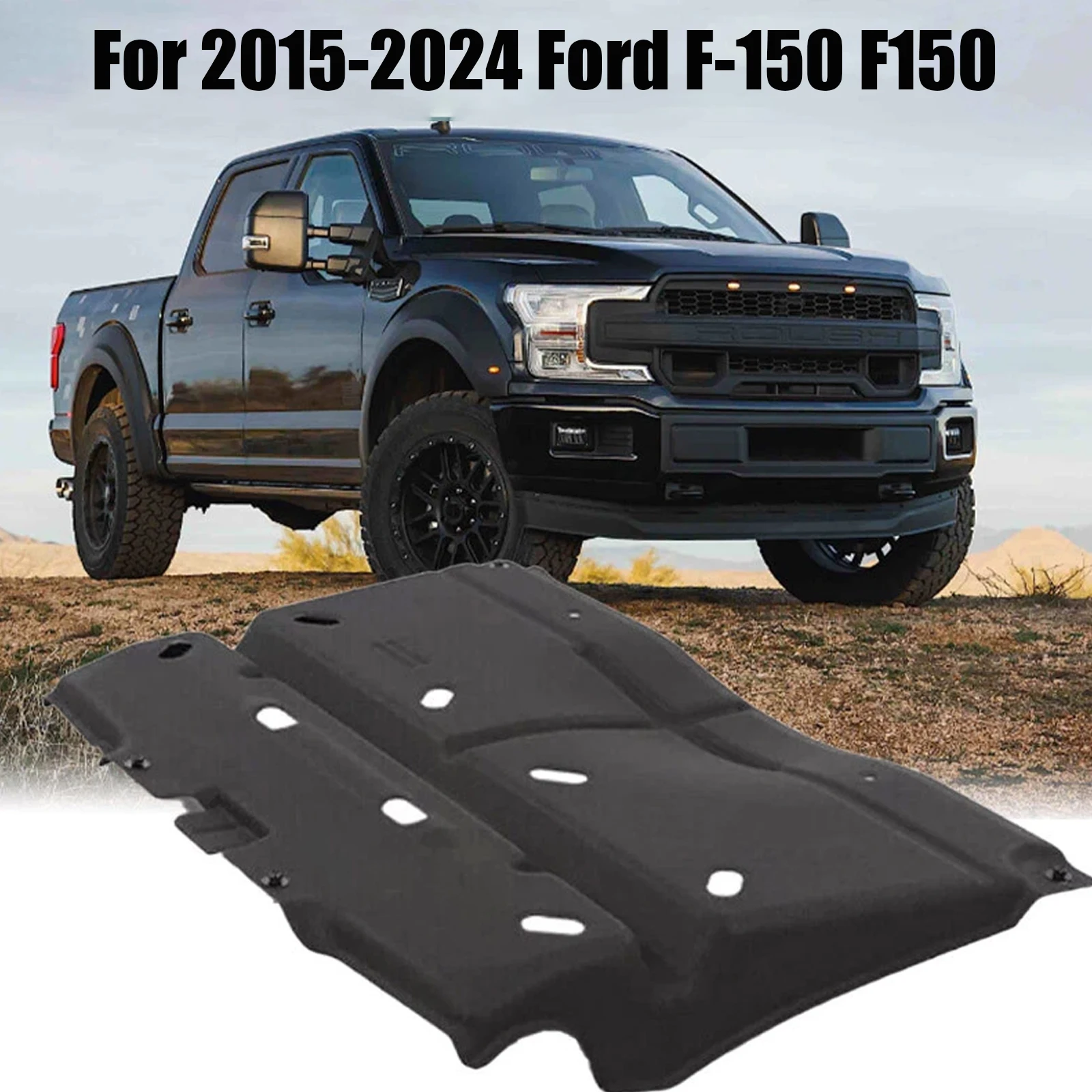 Фото Передняя защита от брызг двигателя ML3Z-7222-D для Ford F-150 F150 2015-2024 гг., под крышкой, под под подгузкой, замена газового двигателя №2