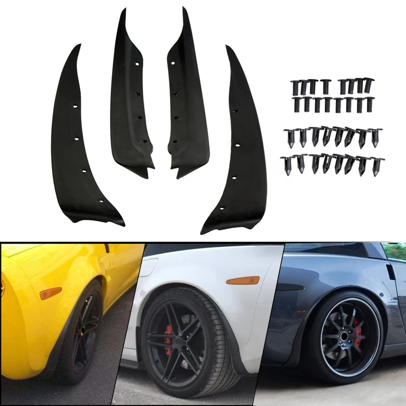 

Car Front Rear Mud Flaps Splash Guards for Chevrolet C6 Corvette 05-13 Mudguard Complete