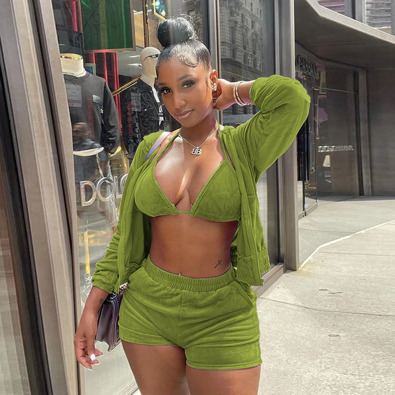 

2023 женское пляжное платье для плавания, накидка со складками, Сексуальный Кружевной Костюм из трех предметов, однотонная детская одежда для всей ванной