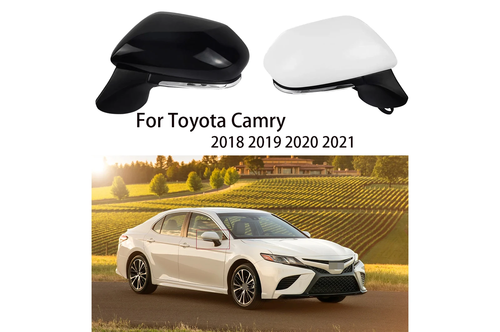 

Автоматическая левая и правая зеркальная сборка для Toyota Camry 2018-2021, боковая зеркальная деталь в сборе, 8 проводов