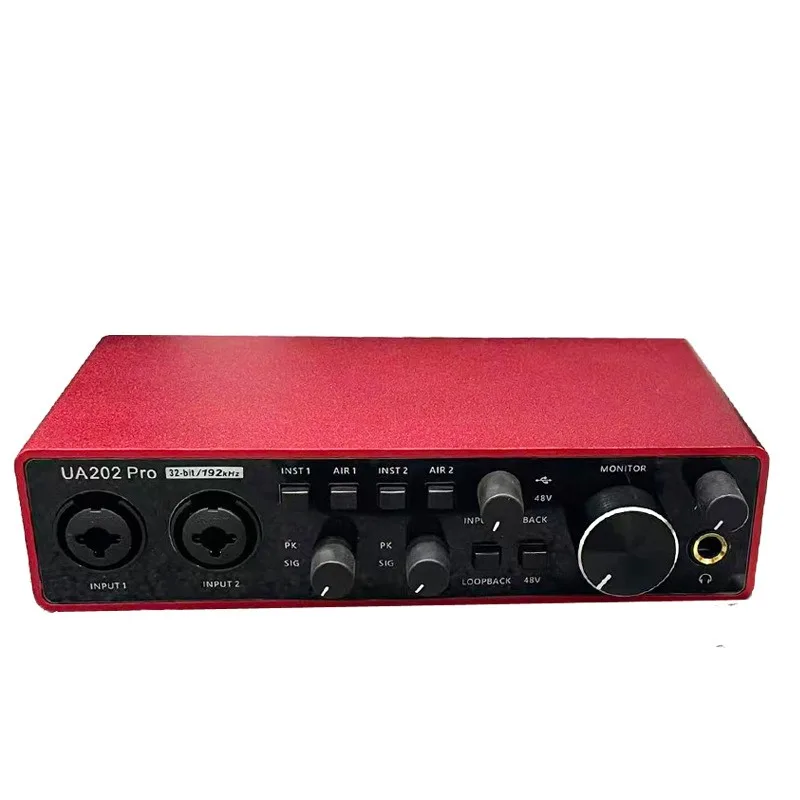 Фото Профессиональная звуковая карта UA202 Pro с USB-аудиоинтерфейсом и фантомным питанием 48В для живых выступлений, студийной записи и подкастов №5
