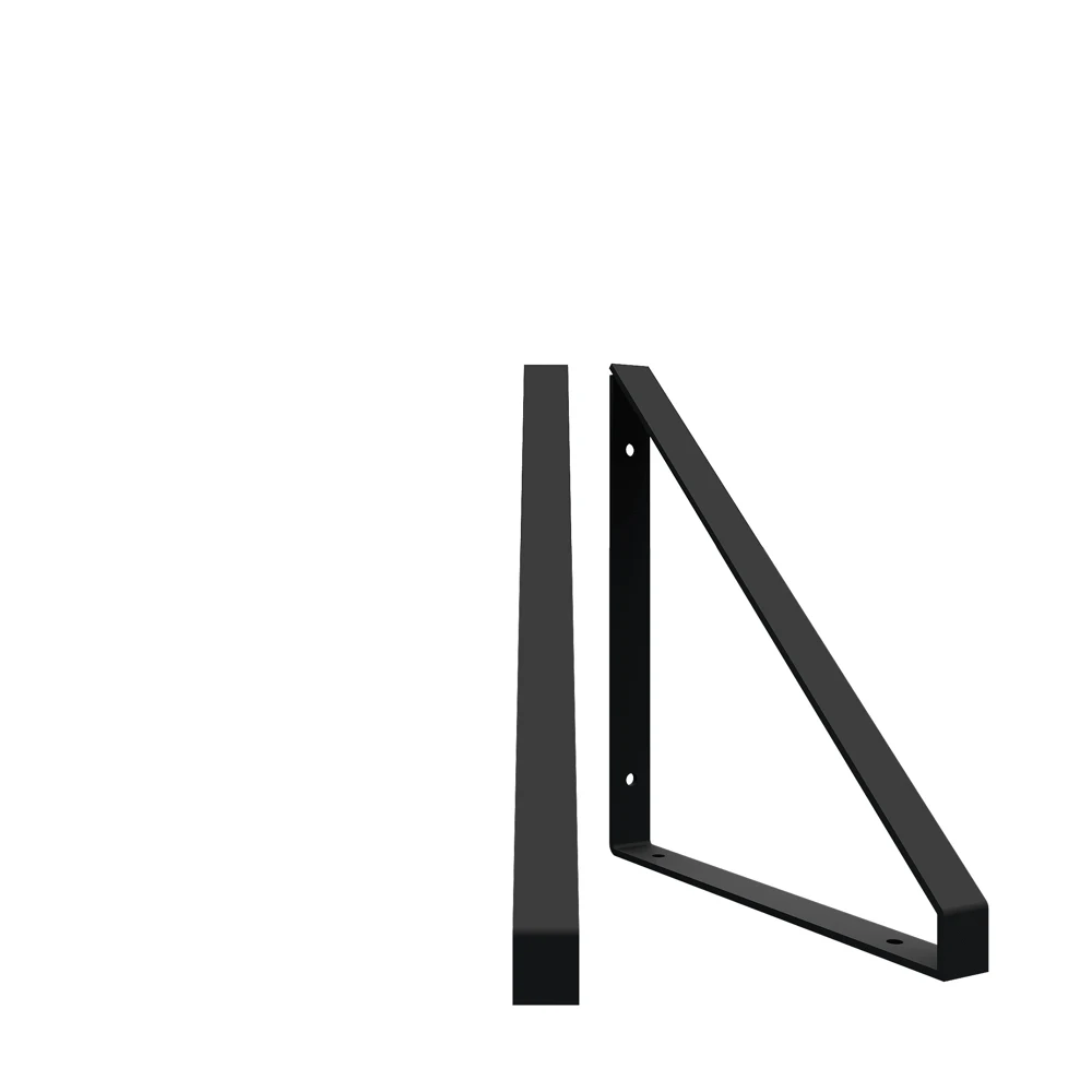 Кронштейн для полки Ulitka F82 комплект 2 шт металл черный | Corner Brackets