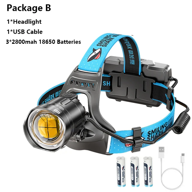 

Супер мощный налобный фонарь XHP100, перезаряжаемый налобный фонарь высокой мощности, налобный фонарь с увеличением, внешний фонарь для походов