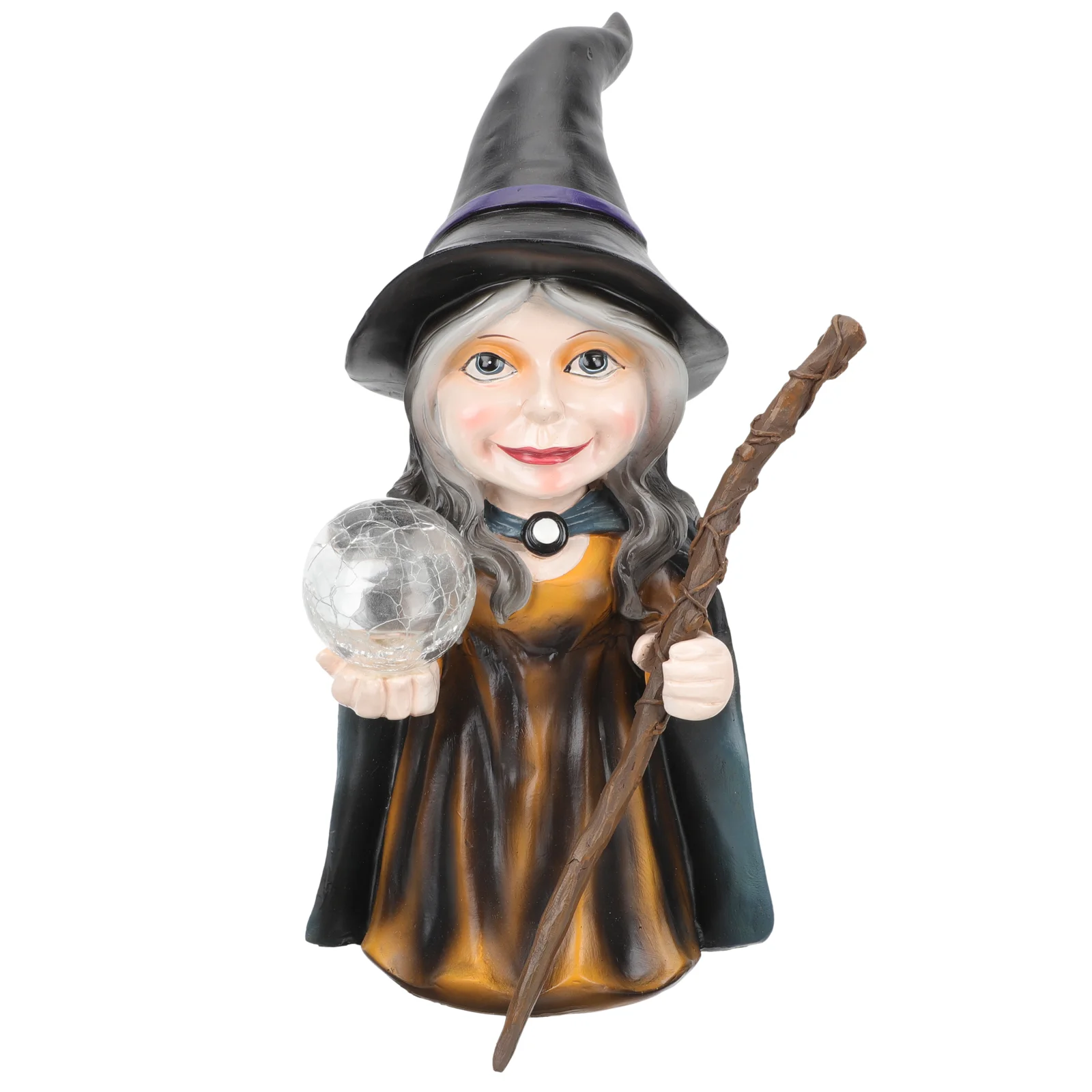 

garden gnomes outdoor Lawn Witch Decor Glowing Witch Statue Garden Witch Decor for Home Party Garden