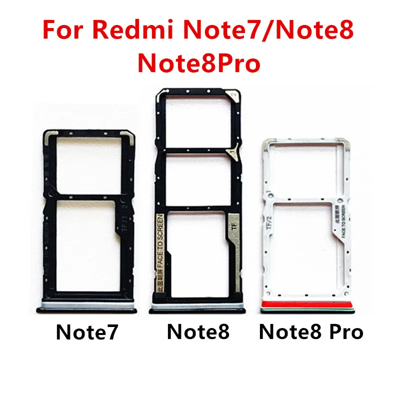 

Note7 Note8 слот для SIM-карты для Xiaomi Redmi Note 7 8 Pro адаптеры для карт держатель гнезда лоток чип выдвижной сменный корпус Запасная часть