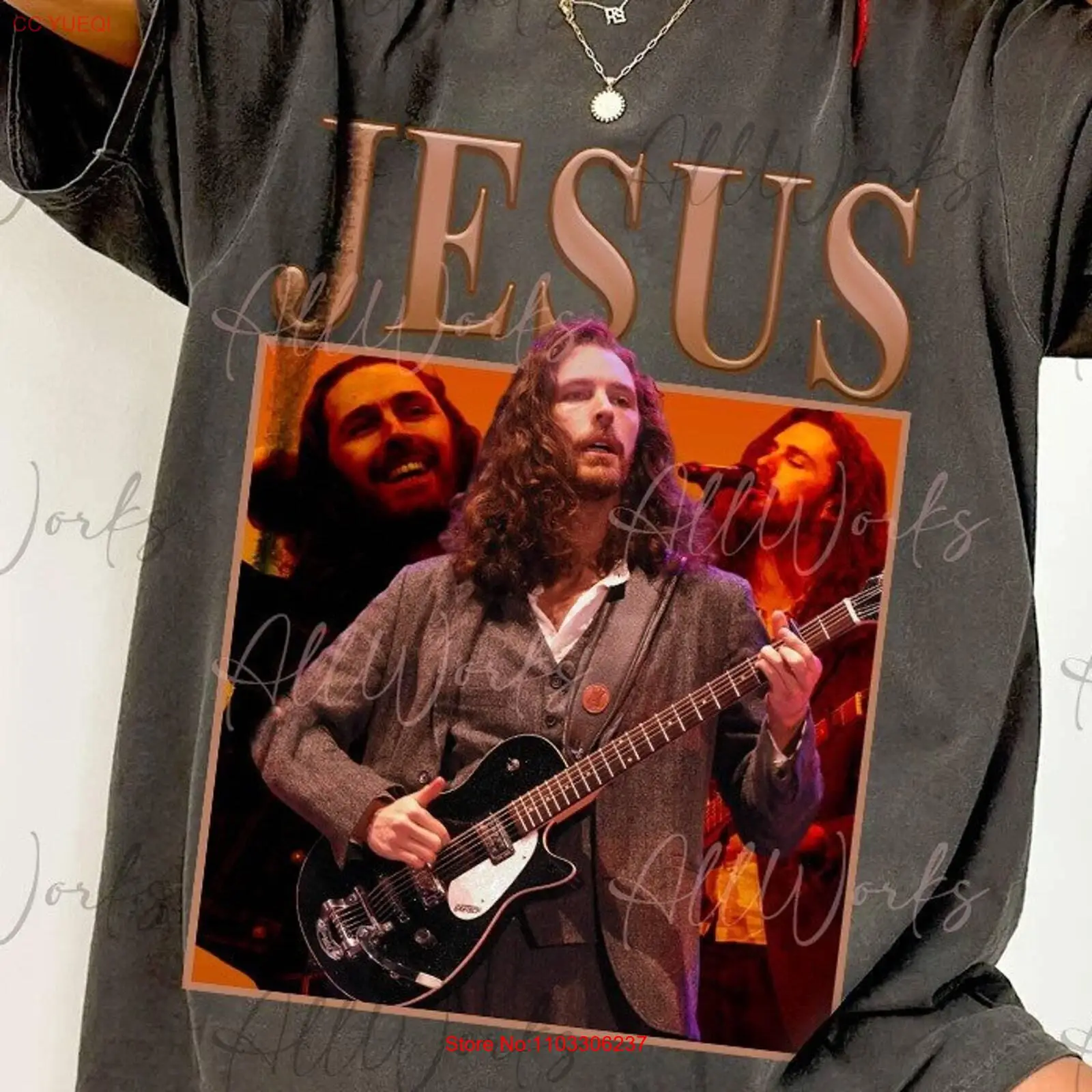 Стильная рубашка Hozier с изображением Иисуса подарок для фанатов оверсайз