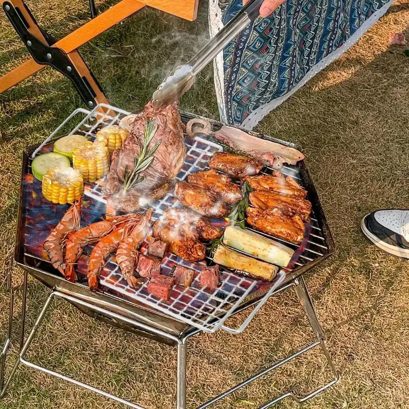 Уличная стойка для гриля уличная жарки решетка барбекю из нержавеющей стали