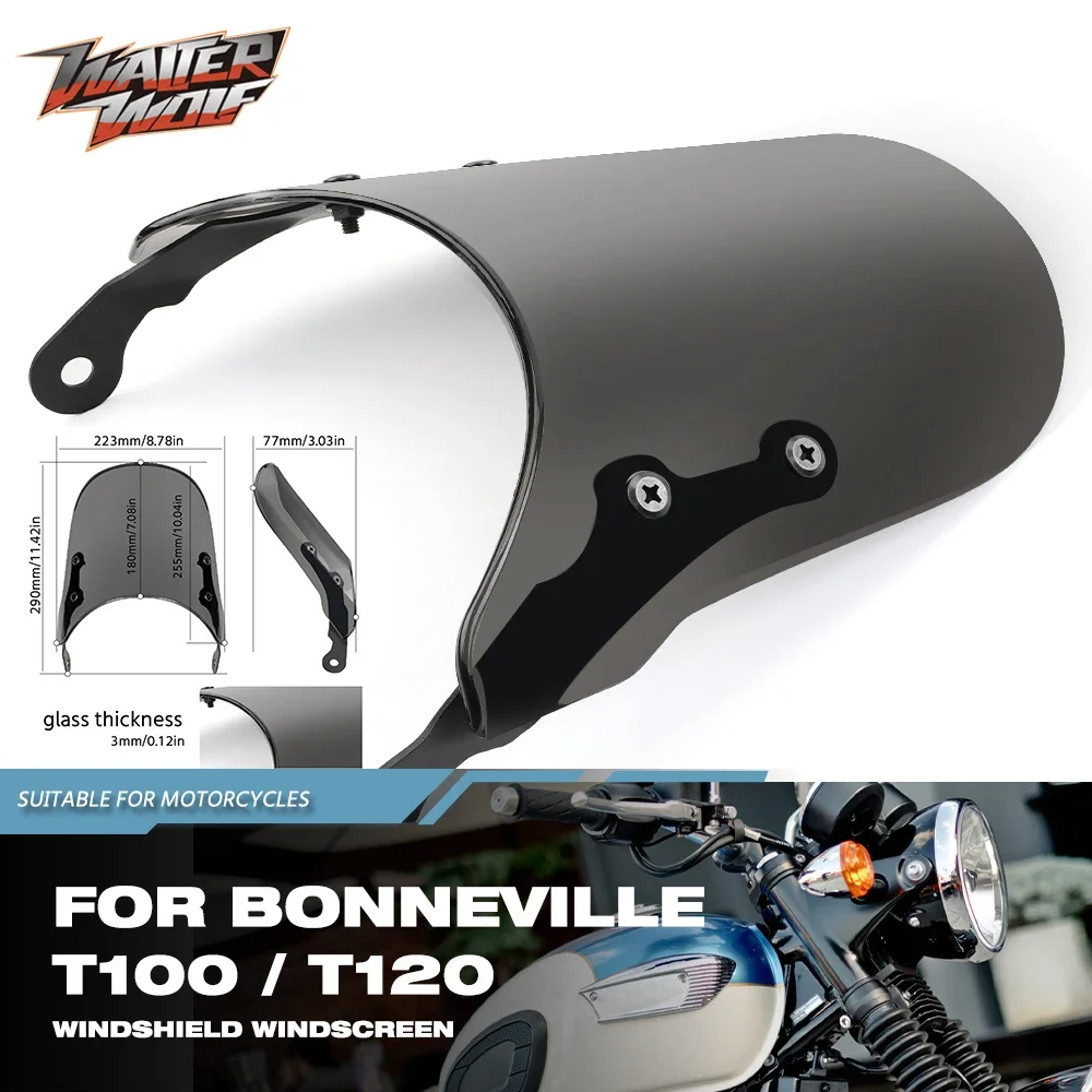 

Лобовое стекло мотоцикла для Bonneville T100 T120 Thruxton Scrambler 900, аксессуары, ветровые дефлекторы Pare-Brise