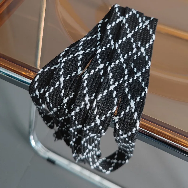 1 Pair Hole slippers Shoelaces White Black Shoes Strings For Women New Flat Laces Accessories