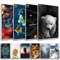 tablet case for realme pad 10 4 inch 2021 cute cat flower painted shockproof silicone back for realme pad 2021 cases cover funda