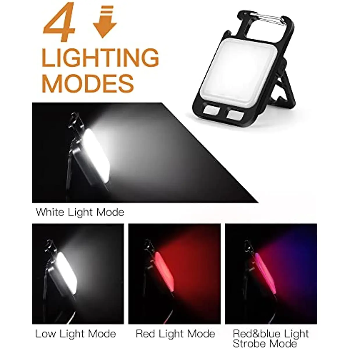 

keychain lamp with folding bracket bottle opener, suitable forwalking campingwork lamp with bright rechargeableflashlight