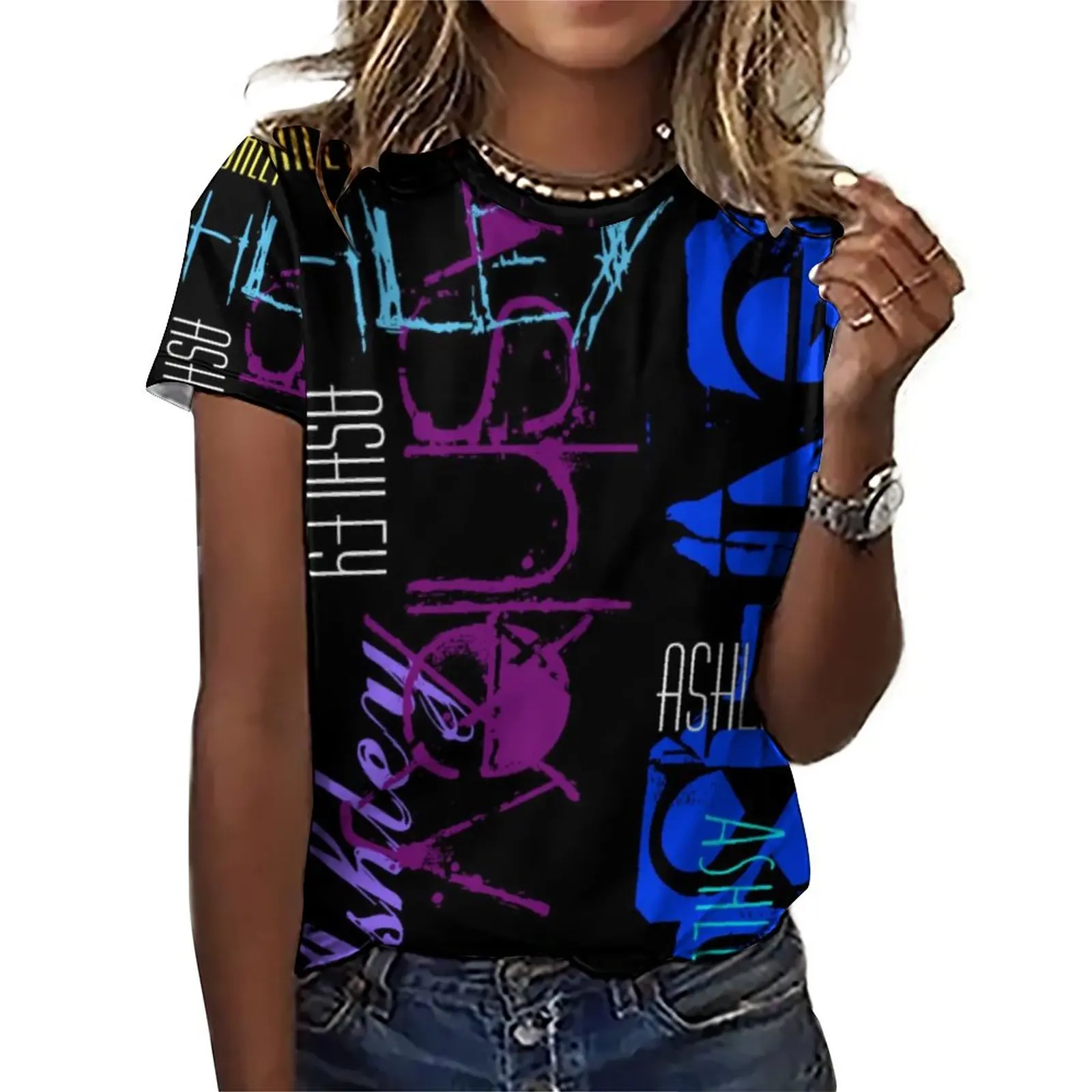 

Word Graffiti Print T Shirt Letters HWC Modern T Shirts Short Sleeve Basic Tee Shirt Summer Graphic Top Tees Big Size