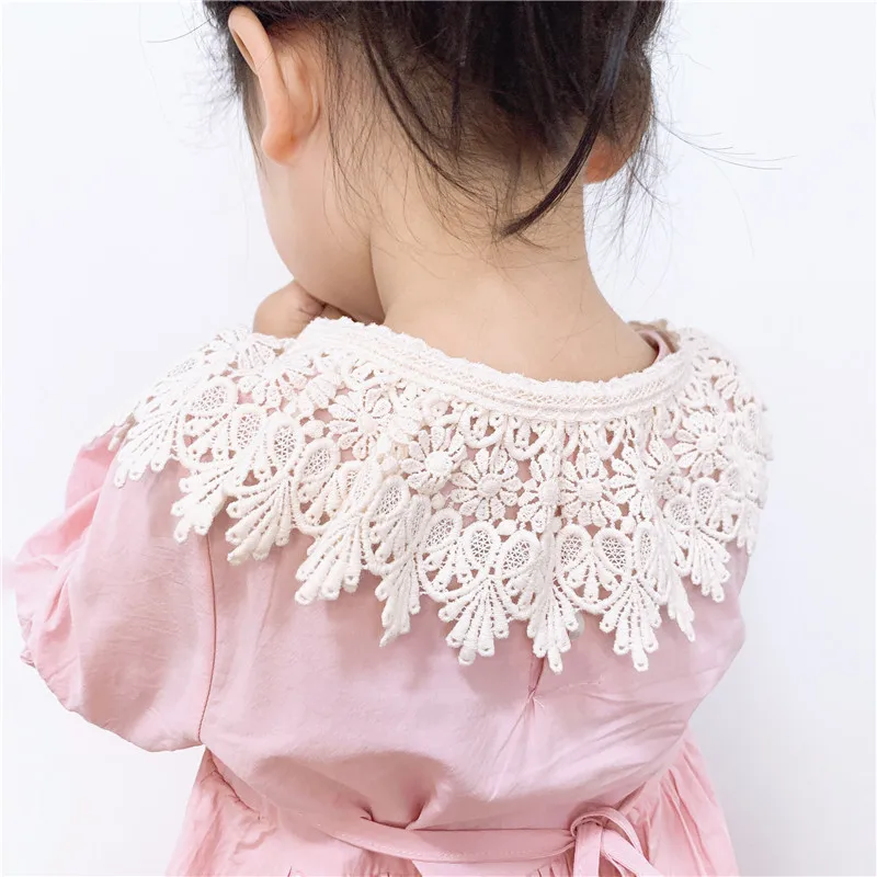 Baby Bib Lace Accessories Korean Kids Collar Cute Hollow Female scarf baby bib | Мать и ребенок