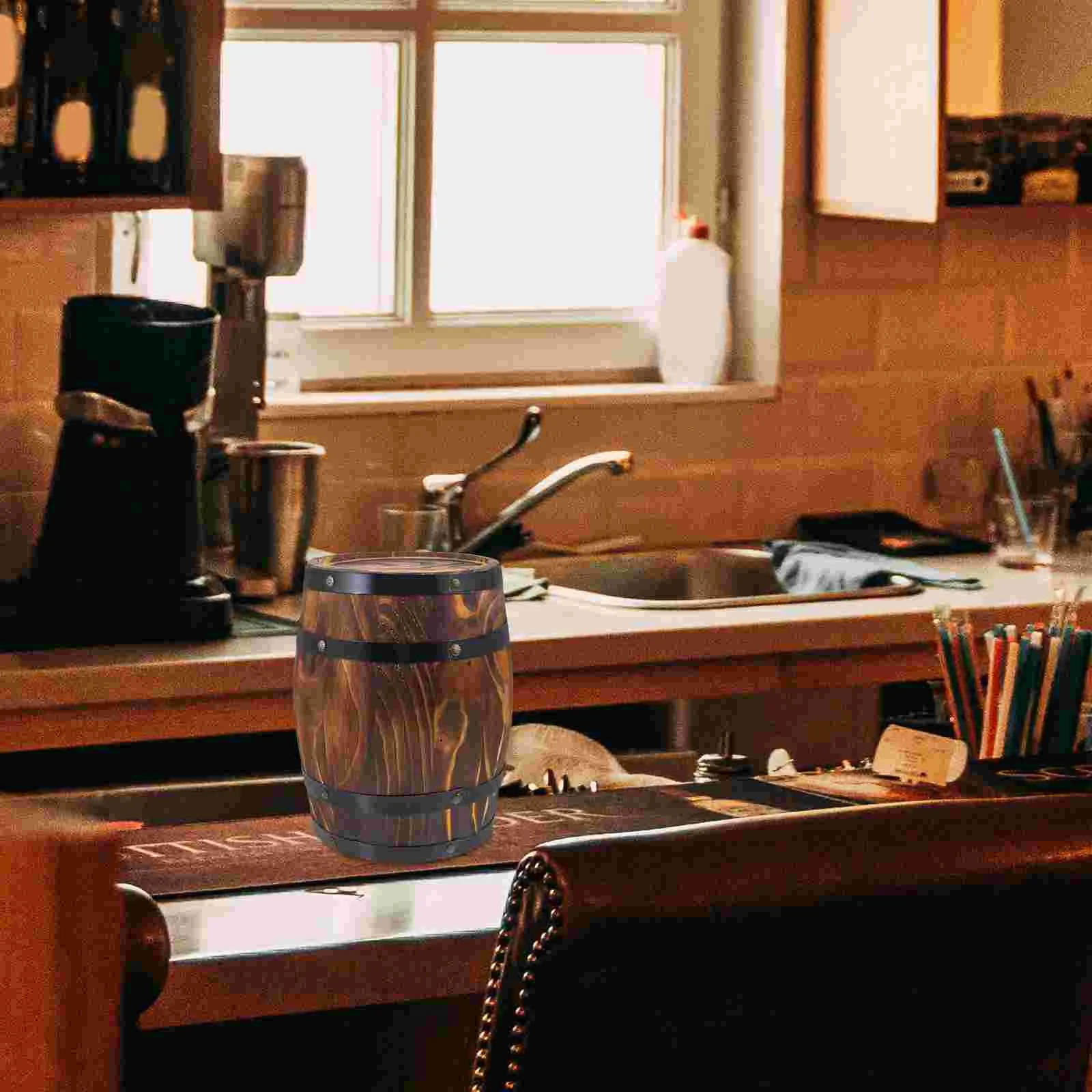 Бочка Декоративное украшение для пива Маленькое виски Деревянное ремесло Пейзаж