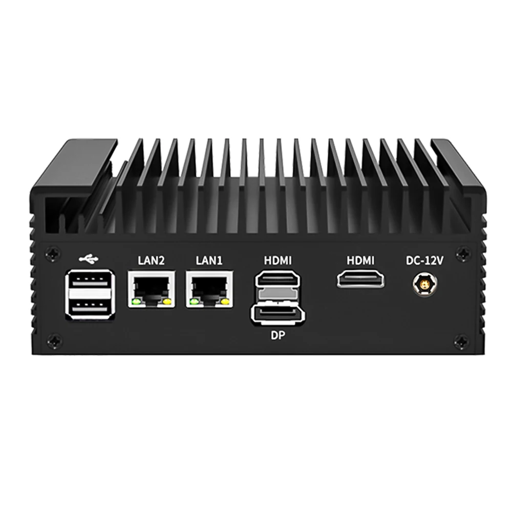 Фото Промышленный мини-ПК Topton 2x2.5G Nics Intel N150 N100 безвентиляторный, 2*COM, NVMe, DDR4, 2*HD, 1*DP, Type-C, с функцией фаервола №3