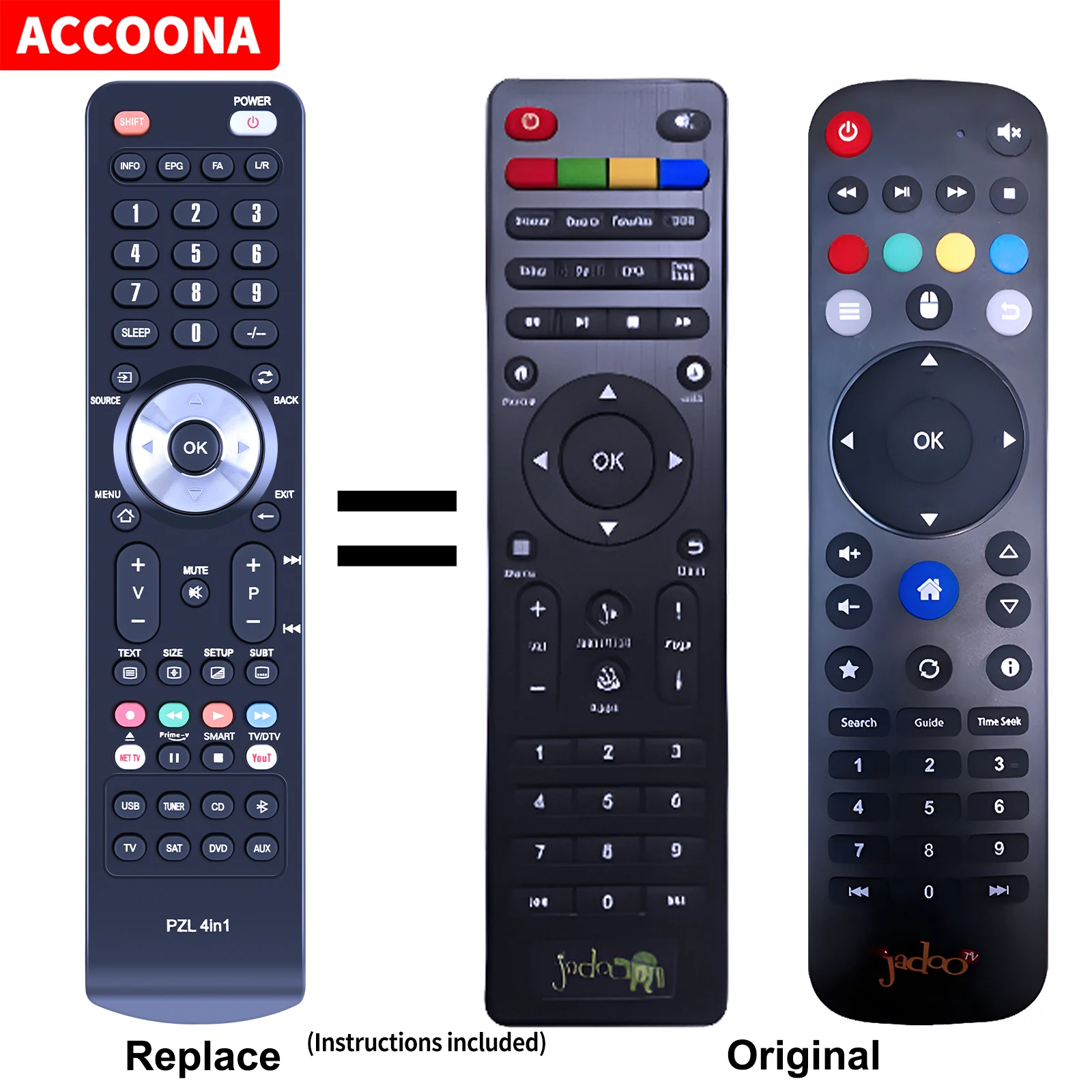 Пульт дистанционного управления для JADOO JADOO-4-BOX JADOO-5-BOX TV BOX