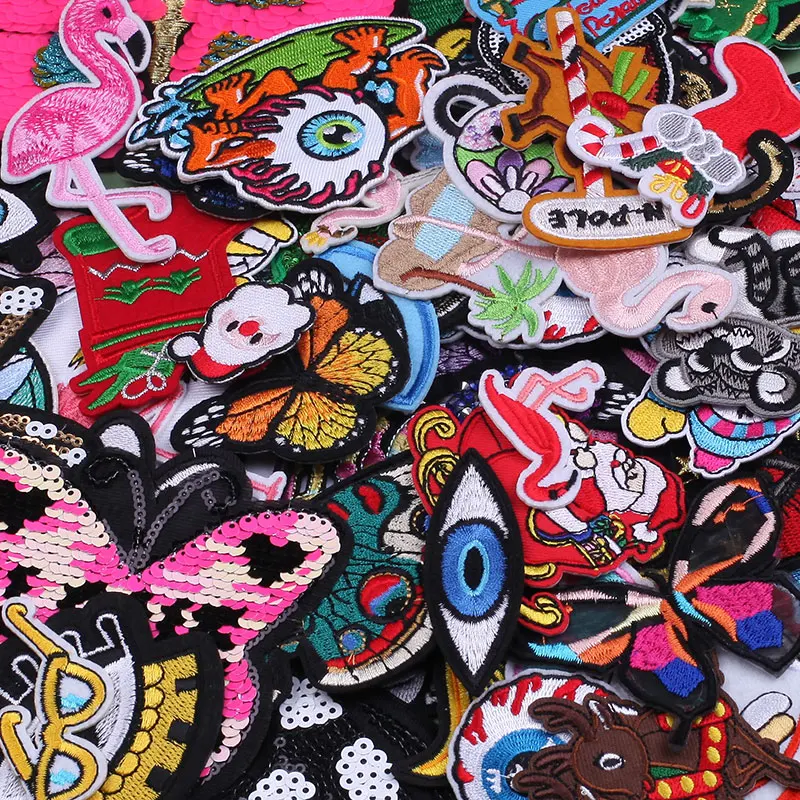 10/20 шт./лот набор случайных смешанных нашивок с животными железные нашивки