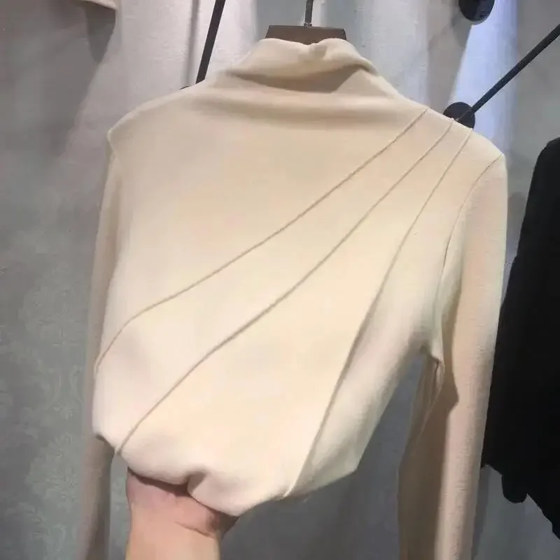 Двусторонний флисовый базовый слой женская футболка с воротником до половины