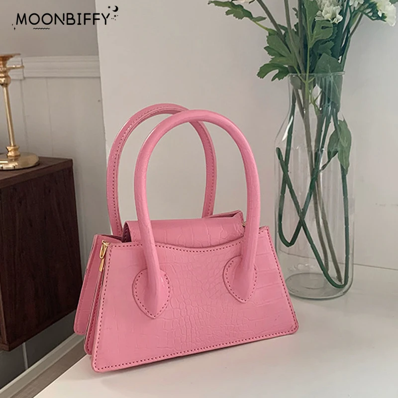 

New Simple Ladies Messenger Bag Fashion Pink Small Square Women Clutch Purse Handbags Solid Color Female Shoulder Crossbody Bags