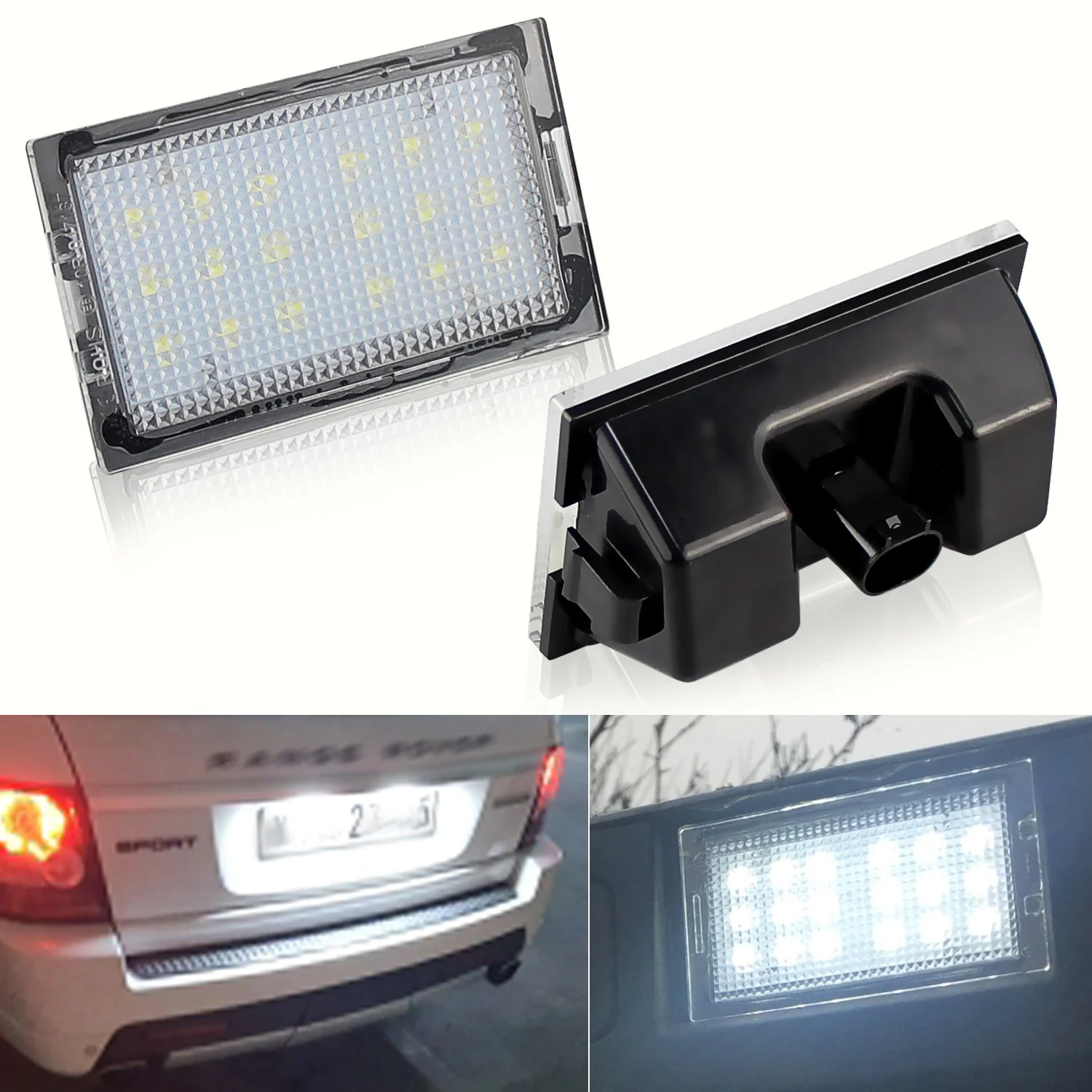 

Светодиодный номерной знак 2XCANbus, лампы белого цвета для Land Range Rover Sport L320 Discovery 3 4 LR3 LR4 Freelander 2 LR2