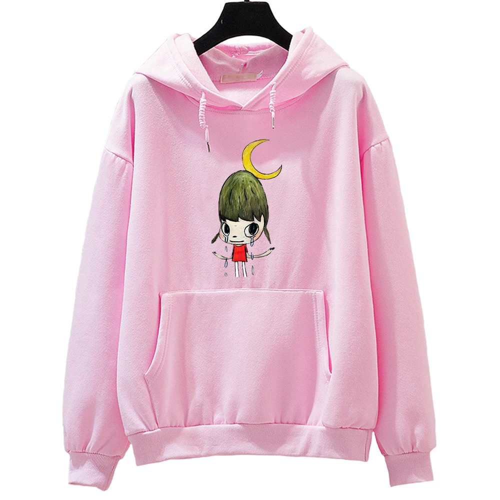 

Yoshitomo Nara Crying Printed Hoodies for Girls Cartoon Hooded Streetwear Sweatshirts Child Sudaderas Graphic Clothing Soft Tops