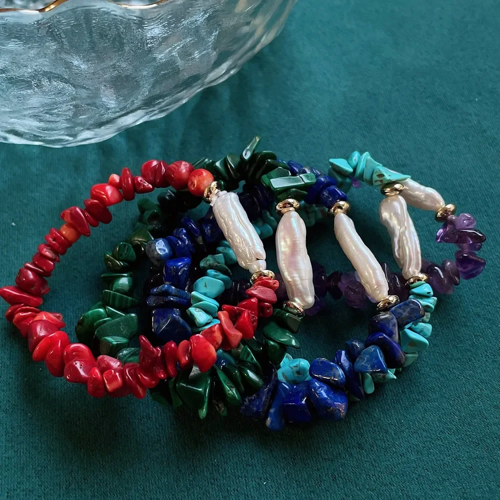 Женские браслеты из натурального пресноводного жемчуга браслет Бива