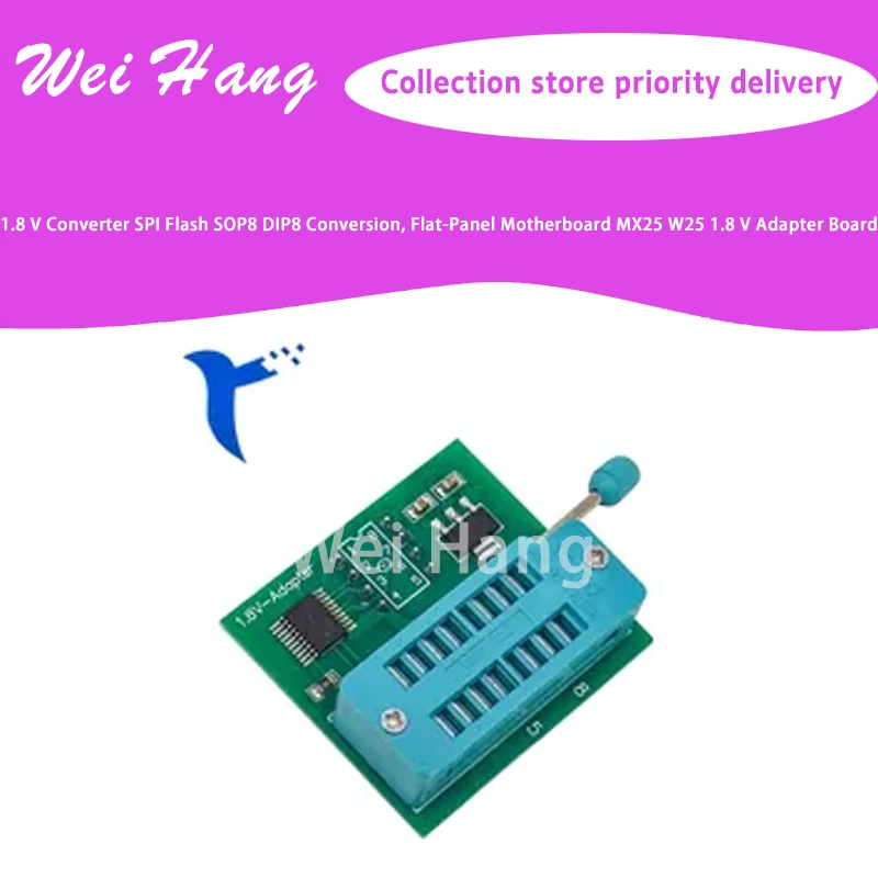 Конвертер SPI Flash SOP8 DIP8 1,8 в, плоская материнская плата MX25 W25 1,8 в, плата адаптера