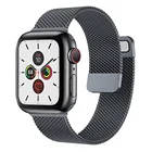 Ремешок Миланская петля для apple watch 7 6 54 se45мм 44 мм 40 мм, металлический магнитный Двухсекционный браслет из нержавеющей стали для iwatch 3 42 мм
