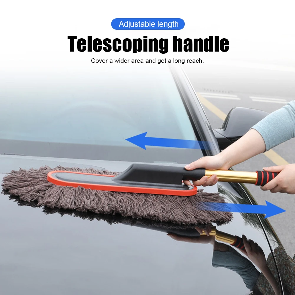 Car Duster Exterior with Telescoping Handle Car Cleaning Tool Dust Remover No Lint Scratch Cleaning Brush for Car Home Dusting