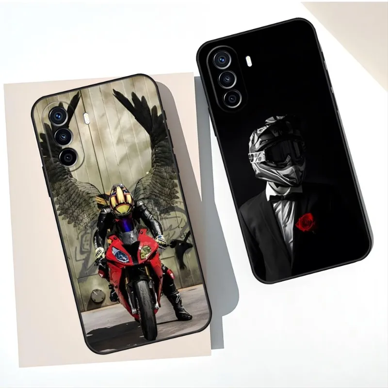 Fashion Motorcycle Man Phone Case For Huawei Y7 Y5 Y7A Y7P Y9 Pro Y6 Y5P Prime 2020 2018 Nova 9S 9RO 9SE Design Back Cover