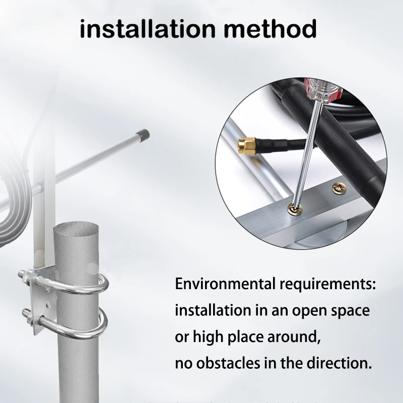 Outdoor Directional Passive Yagi Antenna Amplifier 433MHz Long Range FM Radio TV Signal Receiver Booster Wireless Data Repeater