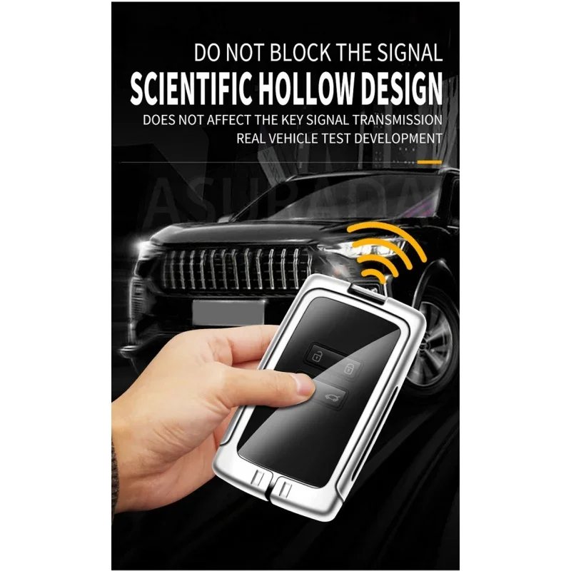 Автомобильный чехол для ключей из цинкового сплава ТПУ Renault Kadjar с логотипом