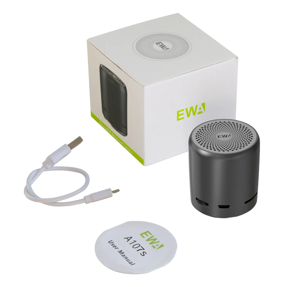 EWA A107S TF Bluetooth-динамик с двумя динамиками, стерео, уличная воспроизведение музыки, портативный металлический сабвуфер, беспроводной динамик (art.: 3920ce960faaf) - 3920ce960faaf