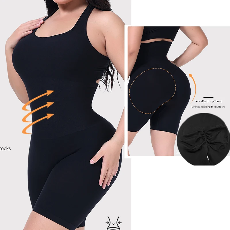 Утягивающее белье GUUDIA с лямкой на шее живот сплошное боди цельный утягивающий