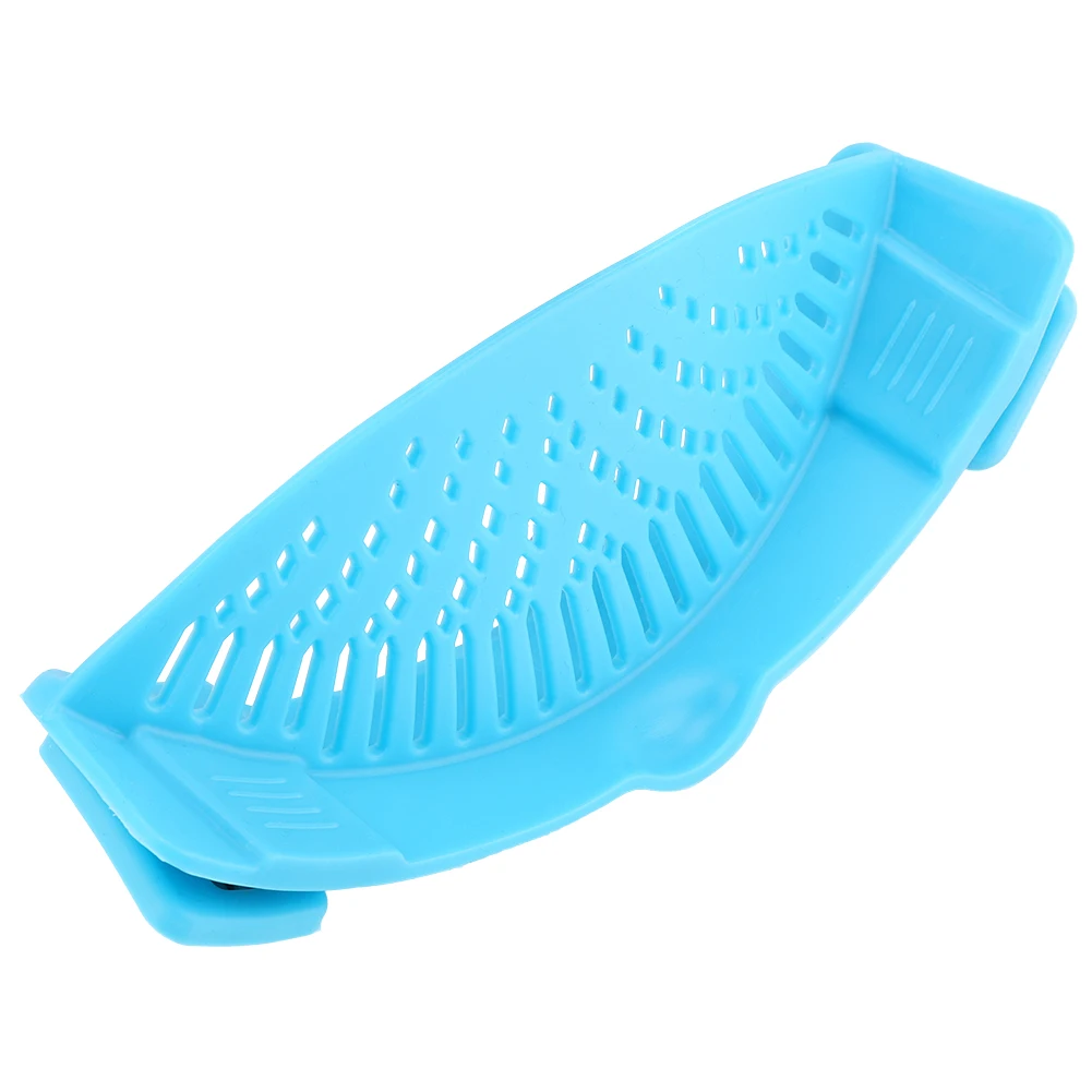 

Pan Pot Silicone Strainer Kitchen Filter Colanders for Noodles Vegetables Food Drainer(Blue)