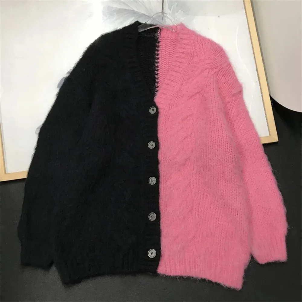 Свитер женский зимний в стиле хиппи свободного покроя