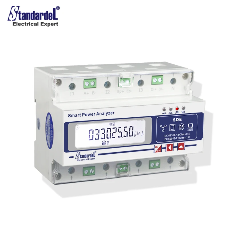 

SDE600-5A high accuracy energy meter RS485 ct & direct input three phase three wire 3 phase smart meter