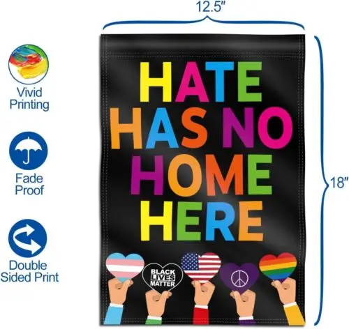 Двусторонний садовый флаг Anley премиум-класса ненавижу нет дома здесь садовые