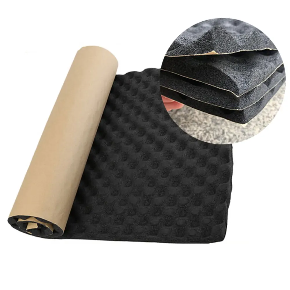 

Auto Studio Sound Acoustic Absorption Car Heatproof Wave Foam Deadener Car Soundproof Cotton Insulation Mat