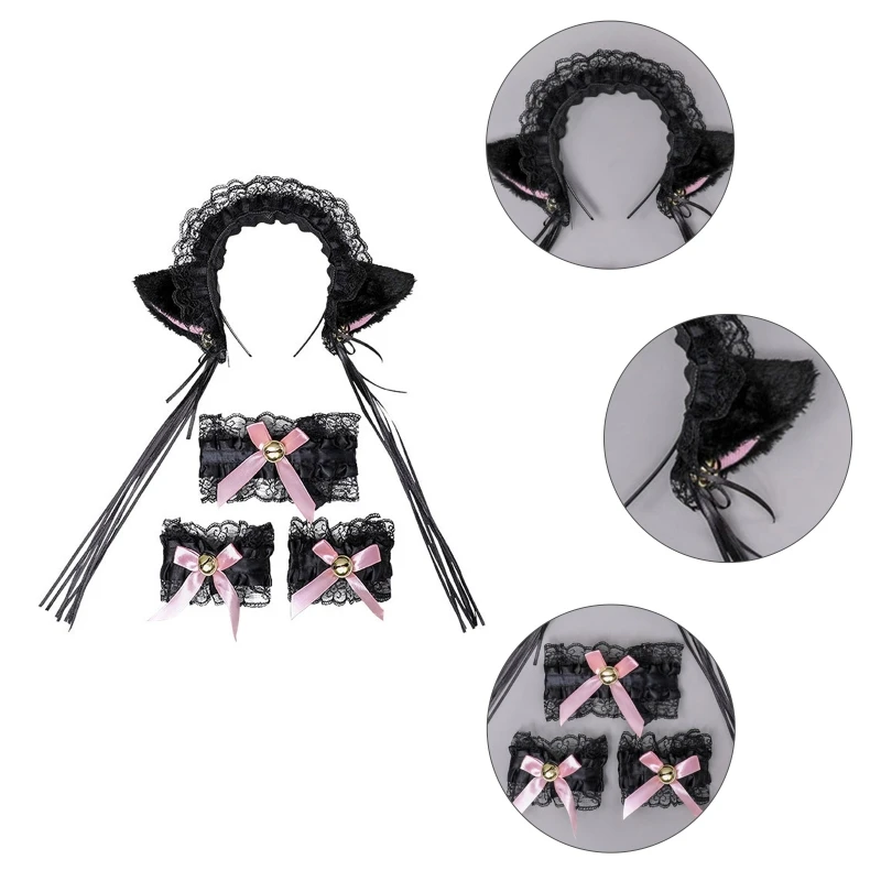 Повязка на голову плюшевая с искусственными ушками для девочек и женщин |