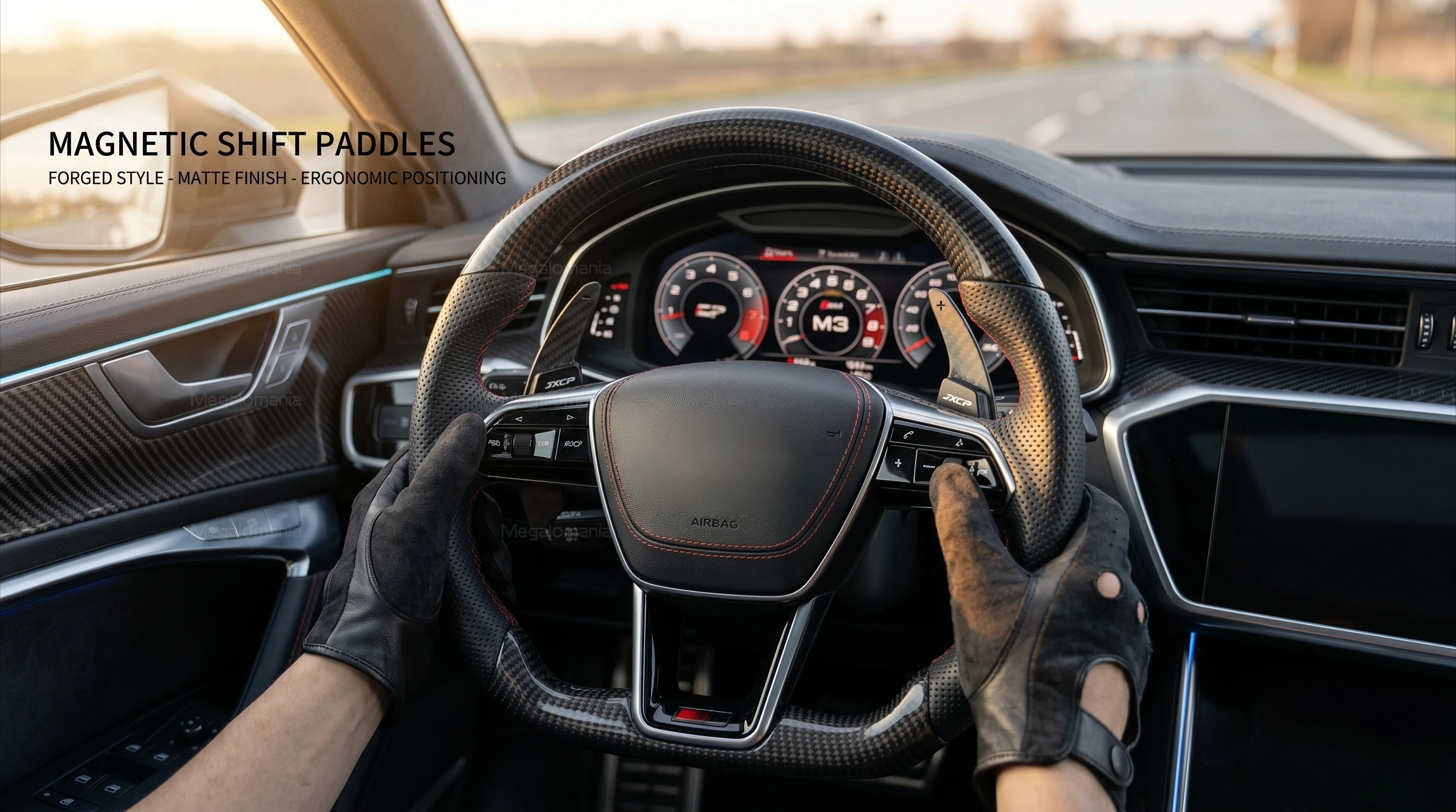 Магнитные карбоновые подрулевые лепестки переключения передач для Audi B9 A3 A4 A5 RS3 RS4 RS5 S3 S4 S5 A6 A7 A8 Q3 Q5 Q7 Q8 Q5L TT R8 TTRS TTS C7 C8 (art.: 3920da5936046) - 3920da5936046