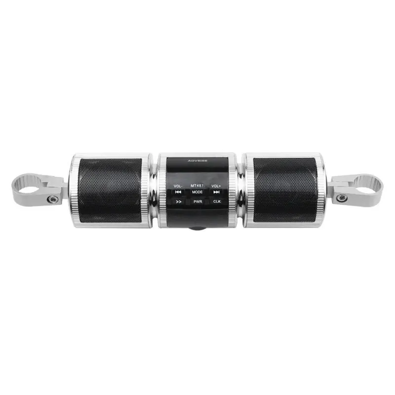 Мотоциклетный аудио Bluetooth-совместимый стереодинамик FM-радио AUX USB TF-карта MP3-плеер