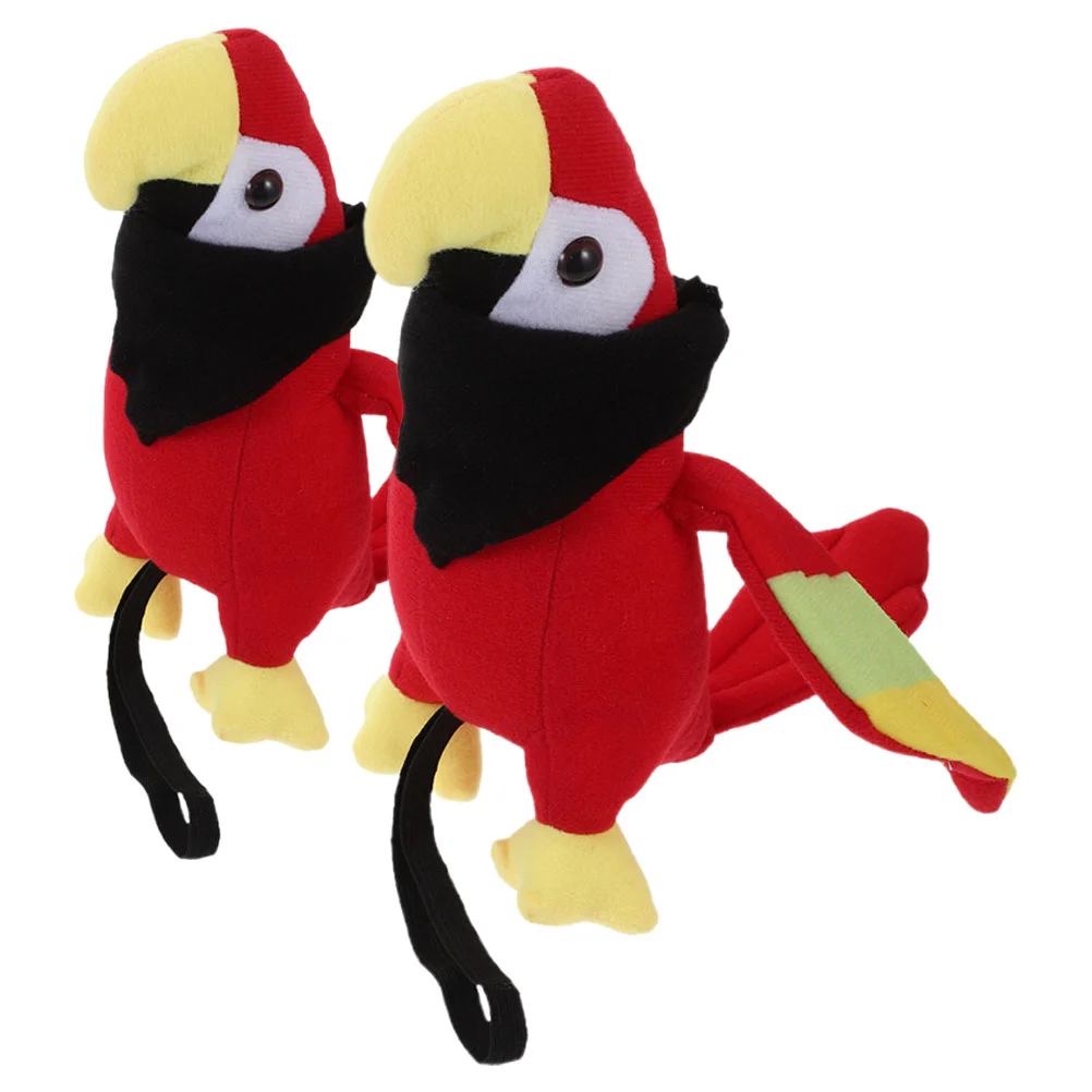 2 шт. плюшевый попугай на Хэллоуин плече аксессуар для пиратского костюма