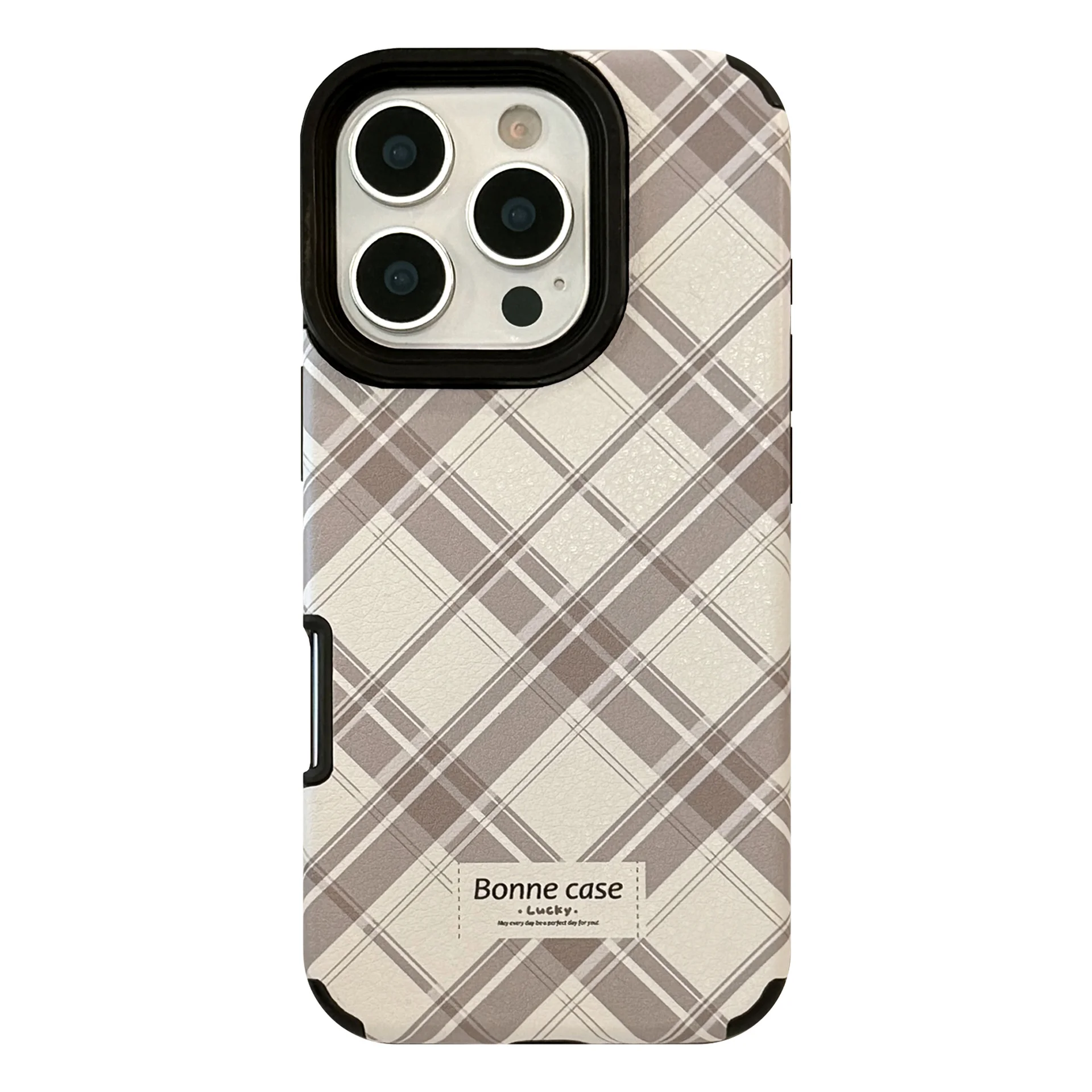 Корейский кожаный чехол для iPhone с узором Lingge, 15, 14, 13, 12, 11, 16, 17 Pro Max Plus (art.: 3920d326f08de) - 3920d326f08de