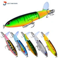 new propeller tail lure 15g 11cm35g 14cm surface lure rattling and vib for winter sinking rotating spoon minnow lure